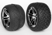 Same 2.8 rims with 2.2 Speed Hawgs (left) and 2.8 Road Rages (right).